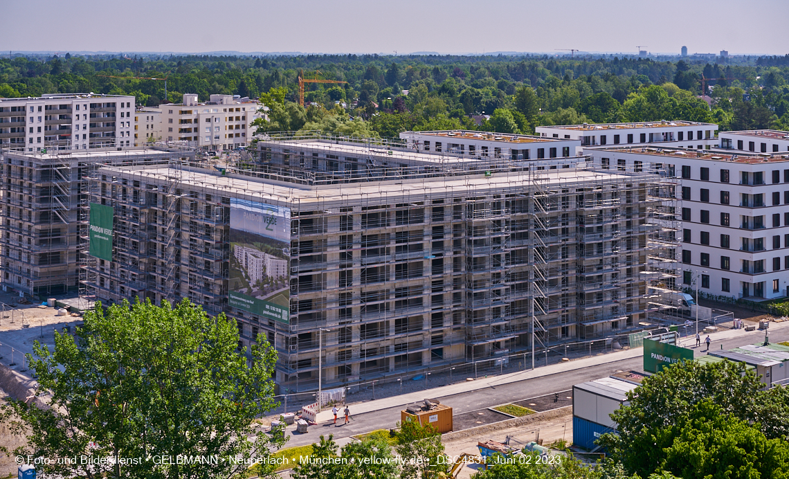 02.06.2023 - aktuelle Fotos von der Baustelle Alexisquartier in Neuperlach in München